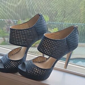 Jessica Simpson Bana Blue Perforated Heel